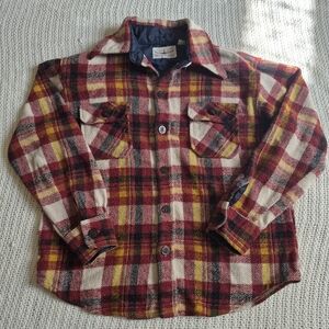 CPO Shirt Wool Jacket Men’s Medium Plaid 70s 80s Shacket Lumberjack Hunting VTG
